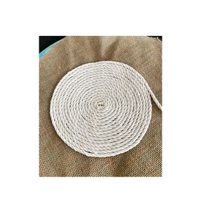Natural Boho Handmade Decorative <b>Christmas</b> Oval White Braided Macrame Straw Woven Rattan Cup Tea Coaster Scallop Placemat - Product Image 4