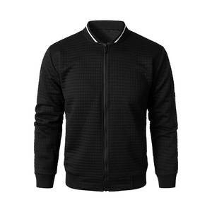 Chaquetas de bombardero de lona ultrasuaves para hombre, uso informal, ropa de moda para eventos al aire libre, cierre de cremallera, cuello levantado, ajuste elegante - Product Image 1
