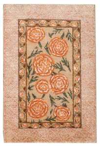 High Quality 5x8 Orange Wool Rug Hand-<b>Matted</b> Persian Design for Living Room or Home for Prayer-Modern Silk Wool Carpet - Product Image 6
