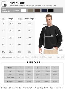 Jersey básico para hombre, sudadera gruesa, holgada, de lana suave, cuello redondo, para invierno, poliéster/algodón, teñido liso - Product Image 6