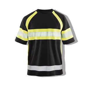 เสื้อยืดแขนสั้นสำหรับผู้ชายเสื้อทำงานผ้าฝ้าย100% ระบายอากาศได้ดีมองเห็นง่าย - Product Image 6