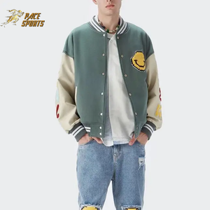 Venta al por mayor chaqueta de béisbol de los hombres de primera calidad de alta calidad de lana personalizada Chenille parches bordados Venta caliente con capucha tela nueva - Product Image 1