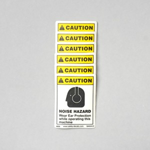 Calcomanía de Recordatorio de Protección Auditiva AGS M40, Precaución, Riesgo de Ruido, Usa Protección Auditiva, Impermeable, Resistente a Arañazos, Seguridad Industrial - Product Image 4