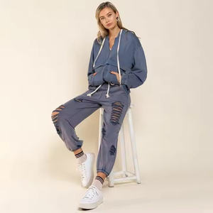 Nouveauté Impression de logo personnalisé Jogging taille moyenne pour femmes Style décontracté Pantalon de survêtement en coton Prix de gros - Product Image 3
