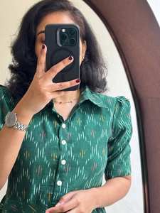 Elegante Vestido largo de algodón para fiestas de invierno Hermoso estampado para el verano - Product Image 4