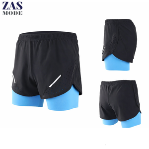 Pantalones Cortos Deportivos Personalizados con Logotipo para Hombre, Ropa Deportiva Informal para Gimnasio con Cierre de Cordón, Cintura Media, 5 Pulgadas, Tejidos - Product Image 1