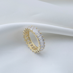 Bague en pierre de Zircon Baguette brillante fait à la main, vente en gros, bijoux en argent Sterling 925 - Product Image 4