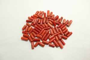 Coraux rouges italiens artificiels faits à la main en forme de tube, décoration artisanale, certifiés GIA, marque India Gems, emballage en sac OPP, fournisseur - Product Image 2