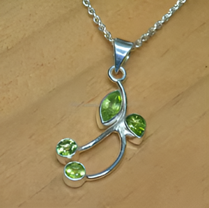 Genuine <b>Peridot</b> Gemstone Handmade Designer .925 Sterling Silver Pendant Solid Charm for Children Casa De Plata <b>Jewelry</b> - Product Image 2