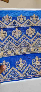 Nuevo diseño Heavy Beaded Indian George Wrapper con tela de encaje Premium para vestidos de fiesta Export - Product Image 4