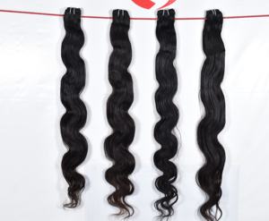 Vente en gros 100% indien cuticule alignée aucune couleur tressage traité droite couleur naturelle vague Styles Extensions de cheveux humains - Product Image 4