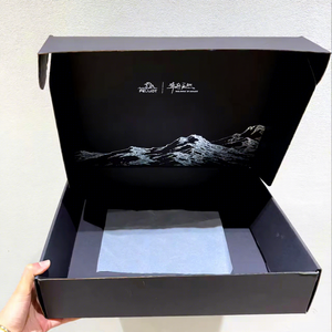 Boîtes rigides noires personnalisées en gros, boîtes en papier pliables utilisées pour l'expédition <span class=keywords><strong>et</strong></span> le courrier, avec logo, utilisées pour le commerce électronique - Product Image 4