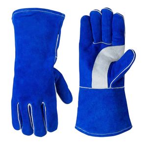 Guantes de conducción resistentes al calor resistentes a cortes de trabajo de seguridad largos de cuero industrial personalizados para adultos - Product Image 4