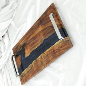 Best Quality Handmade <b>Resin</b> <b>Epoxy</b> Serving Tray Customizable for Home Restaurant Hotel Nursery Elegant Decorative Tray - Product Image 1