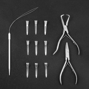 Human Hair <b>Extension</b> Tool Kit Premium All-In-One <b>Beading</b> Plier Set Stainless Steel Complete Hair <b>Extension</b> Toolkit - Product Image 3
