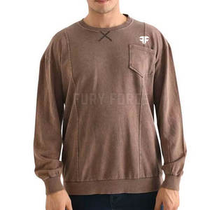 Sweat-shirt d'hiver en coton/polyester à lavage acide solide fabriqué au Pakistan pour hommes, logo personnalisé - Product Image 1