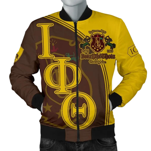 Chaqueta Universitaria de Satén Iota Phi Theta 1963, Chaqueta Bomber Bordada de Fraternidad Universitaria Griega, Prenda Exterior Premium para Hombre - Product Image 2