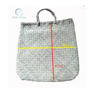 सबसे अच्छा चयन के लिए हस्तनिर्मित बैग बड़े आकार के साथ समुद्री घास बैग वियतनाम कढ़ाई पुआल बैग