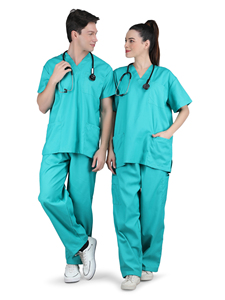 Conjunto de Uniformes Médicos Unisex Antimicrobianos de Algodón y Poliéster, Parte Superior y Pantalones para Médicos, Enfermeras, Uniformes de Hospital, Talla Personalizada para Hombre - Product Image 5