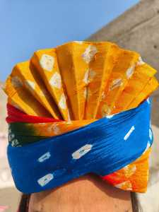 Tradicional indio boda Safa/Pagdi prefabricado Bandhani turbantes para Dulha & Baraati Unisex turbante diademas regalo Bandani Safa - Product Image 5