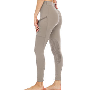 Pantalones ecuestres para mujer, última moda, cómodo agarre de silicona, Material de poliéster, logotipo personalizado, nuevo estilo al por mayor - Product Image 3
