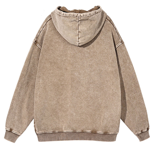 Stingless Heavyweight Vintage <b>Hoodie</b> With Pocket Fleece <b>Lined</b> Oversized Blank Acid Wash <b>Hoodie</b> <b>Men</b> - Product Image 2