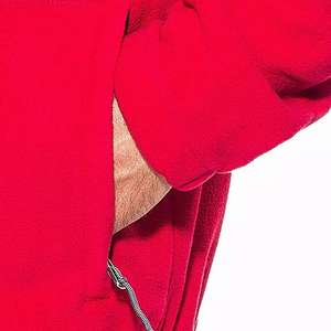 Men's Crimson Red Performance Fleece | 300 GSM Aero-Thermal <b>Mid</b>-<b>Layer</b> | OEM Precision-Engineered Elite Athletic Export Gear - Product Image 5