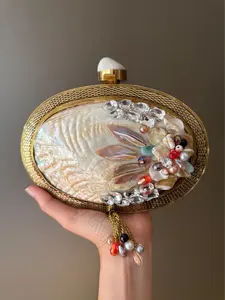 Designer Handmade Luxury <b>Clutch</b> <b>Bags</b> for Women for Wedding and Evening Events Features Mother of <b>Pearl</b>-Available in Bulk - Product Image 3