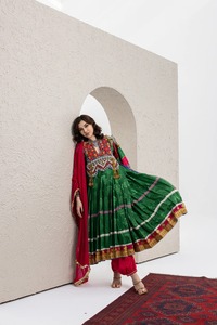 Afghan Kochi largo Maxi estilo vestido de novia para mujer Afghan Gul bakhmal vestido afgano kuchi vestidos antiguos hechos a mano - Product Image 6