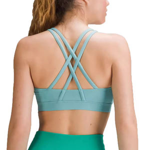 Sujetador deportivo de alta calidad para mujer, último estilo, ligero, transpirable, con diseño antiarrugas, las mejores cosas duraderas con logotipo frontal - Product Image 6