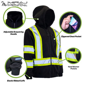2025 Hi-Vis Imperméable Réfléchissant Overhead Bomber Jacket Outdoor Construction Working Hoodies - Product Image 6