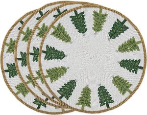 Vajilla redondeada con la mejor temática, Mantel Individual decorativo con cuentas de vidrio, Mantel Individual para fiestas y otras funciones - Product Image 3