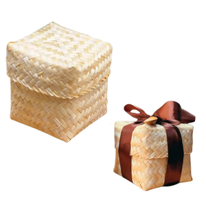 Caja de accesorios funerarios tejida de bambú ecológico más vendida, contenedor biodegradable para urna de cremación o recuerdo de cenizas hecho en Vietnam - Product Image 3