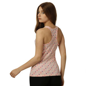 Chaleco holgado de cuello redondo con estampado digital sin mangas para mujer, Top con logotipo personalizado de fábrica OEM para ropa informal de verano a granel - Product Image 3