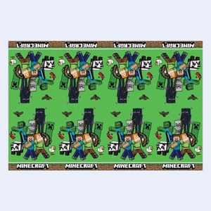 Décorations de fête Minecraft en plastique pour cheminée, 1,2 x 1,8 m, 2 pièces, en sachet - Product Image 1