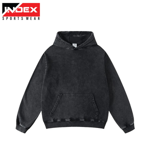 Sudadera con Capucha para Hombre Index Sportswear, 100% Algodón, Felpa Francesa, Lavada, Talla Grande, Color Sólido, Estilo Casual para Otoño - Product Image 3