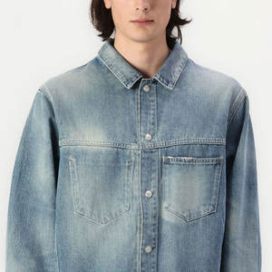 Chaqueta vaquera para hombre con diseño impreso personalizado de alta calidad/chaqueta vaquera para hombre con diseño informal - Product Image 5