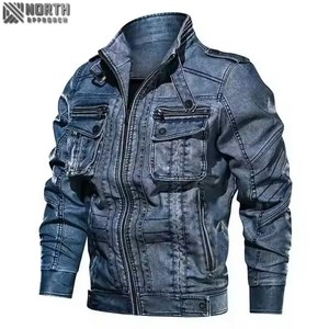 2025 nouvelle mode Street Wear Style hommes Denim veste sur mesure de haute qualité respirant avant Logo hiver pour hommes - Product Image 1
