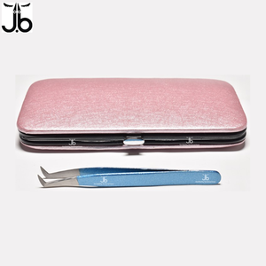 Pince à cils toutes formes disponibles Pochette en acier inoxydable emballage pince à épiler extension de cils - Product Image 2