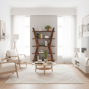 Melaleuca Wood 5-Tier Space-saving Decorative <b>Shelf</b> KS68236 100x30x160cm - Product Image 2