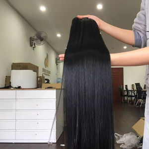 Extensions de cheveux humains naturels de qualité supérieure 100% naturels, cheveux vierges bruts vietnamiens, donneur unique, double trame, tissage à la machine - Product Image 3