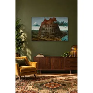 Fida Bruegel Petite tour de Babel aux tons rougeâtres Impression sur toile - Product Image 2