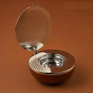 Soporte de incienso de mesa con acabado dorado moderno para quemador Bakhoor Oud Ramadán decorativo para el hogar de Oriente Medio - Product Image 3