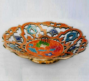 Bol à fruits en métal fabriqué à la main de conception moderne, vaisselle de forme ronde martelée polie pour les fêtes - Product Image 4