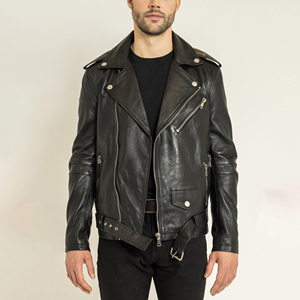 Veste en cuir de vachette authentique personnalisée pour hommes Veste en cuir souple confortable avec design personnalisé et broderie pour hommes - Product Image 5