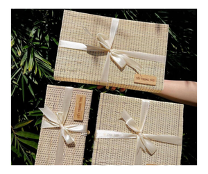 OEM Handwoven Eco-friendly Bamboo <b>Gift</b> Boxes for Ceremonies Parties New Year <b>Christmas</b> Business <b>Gifts</b> - Product Image 3