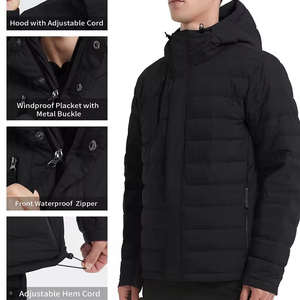 Veste matelassée décontractée d'hiver pour homme - Douce, épaisse, isolée, légère, élégante, chaude, design matelassé sur le devant, imperméable - Product Image 3
