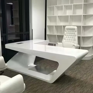 Scandi L Shaped Modular Executive Desk High Tech Modern Home <b>Office</b> Furniture <b>Drawer</b> Wireless Charger CEO <b>Office</b> Table Work tab - Product Image 1