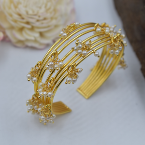 Nueva llegada última moda étnica ajustable hecho a mano chapado en oro diseñador ajustable brazaletes de latón joyería para niñas y mujeres - Product Image 1