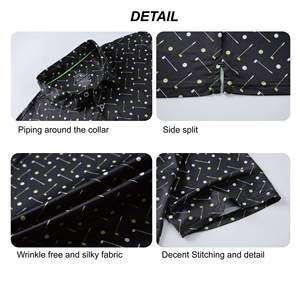 Camisas Casuales de Manga Corta para Hombre, Tejidas, Estampadas o Lisas, con Cuello Camisero, Tallas Grandes - Product Image 4